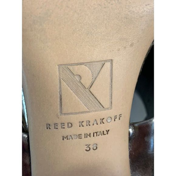 Womens Reed Krakoff Slingback Stiletto High Heel Size 38 EU 7.5 US Metalic 6064 - Picture 13 of 14